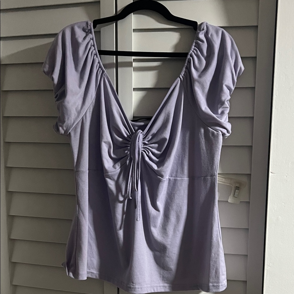 Lavender Ruched Women's Top